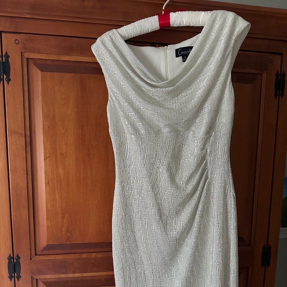 Connected Apparel Dress_Silver_Size 4